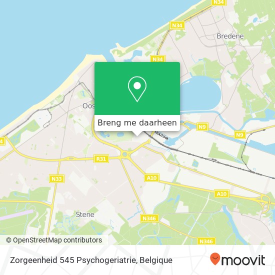 Zorgeenheid 545 Psychogeriatrie kaart