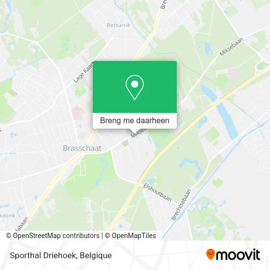 Sporthal Driehoek kaart