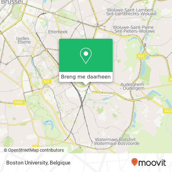 Boston University kaart