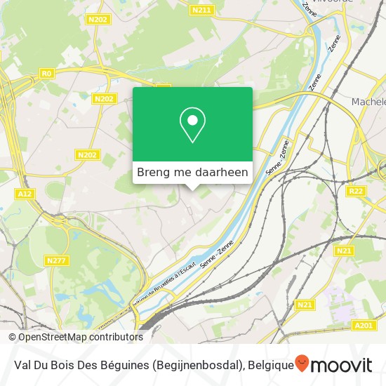 Val Du Bois Des Béguines (Begijnenbosdal) kaart