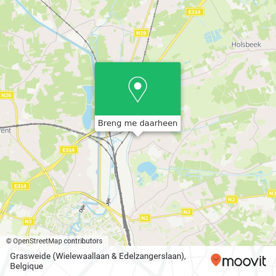 Grasweide (Wielewaallaan & Edelzangerslaan) kaart