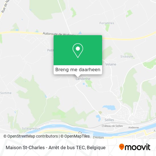 Maison St-Charles - Arrêt de bus TEC kaart
