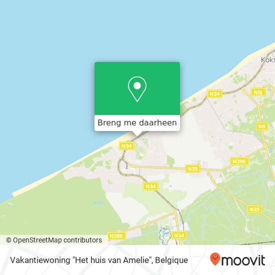 Vakantiewoning "Het huis van Amelie" kaart