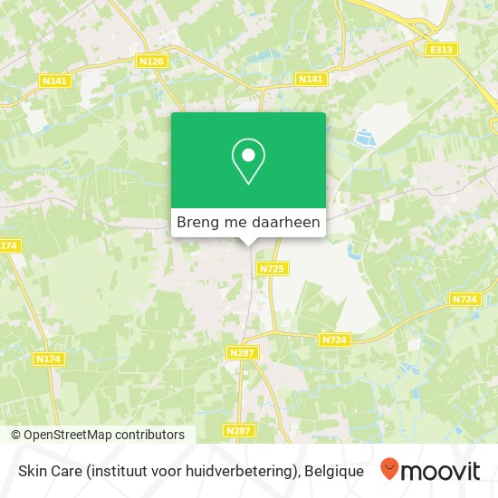 Skin Care (instituut voor huidverbetering) kaart