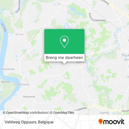 Veldweg Oppuurs kaart