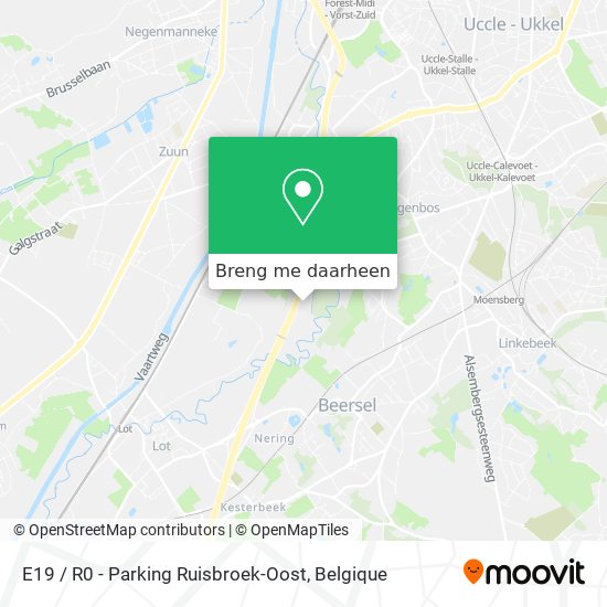 E19 / R0 - Parking Ruisbroek-Oost kaart