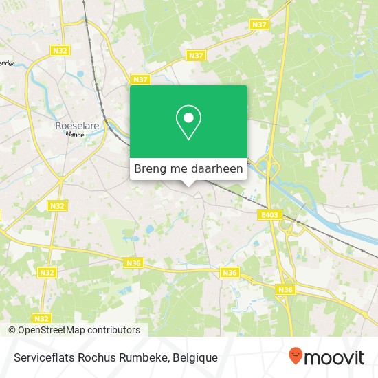 Serviceflats Rochus Rumbeke kaart