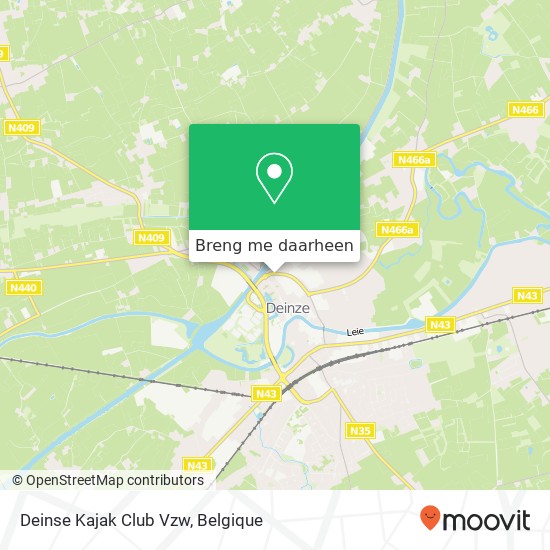 Deinse Kajak Club Vzw kaart