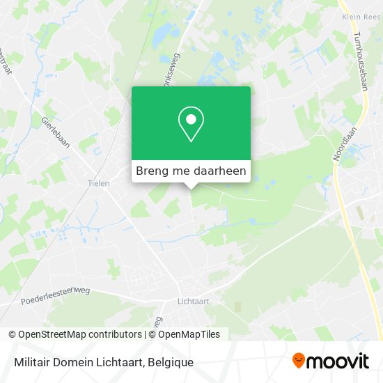 Militair Domein Lichtaart kaart