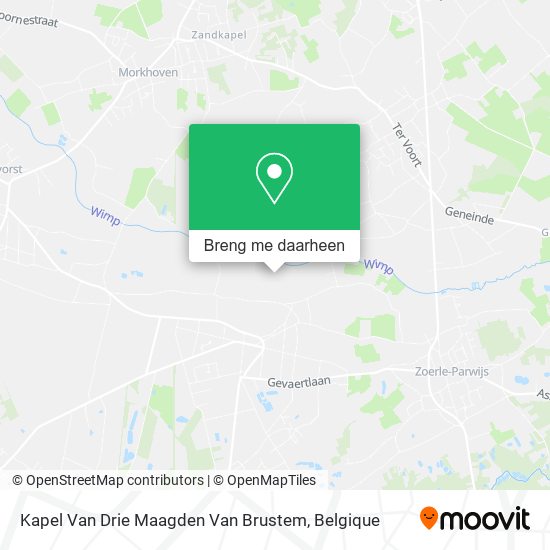 Kapel Van Drie Maagden Van Brustem kaart