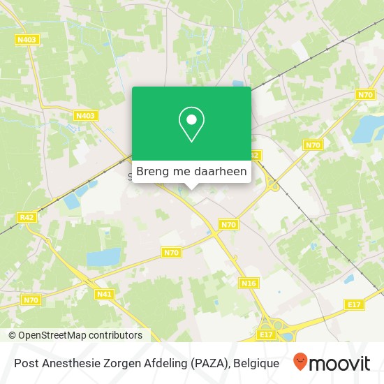 Post Anesthesie Zorgen Afdeling (PAZA) kaart