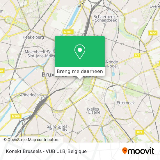 Konekt.Brussels - VUB ULB kaart