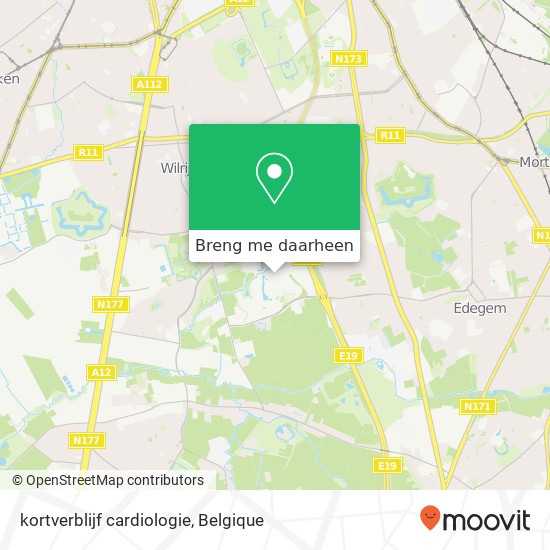 kortverblijf cardiologie kaart