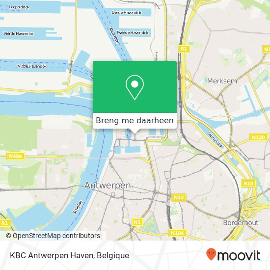 KBC Antwerpen Haven kaart