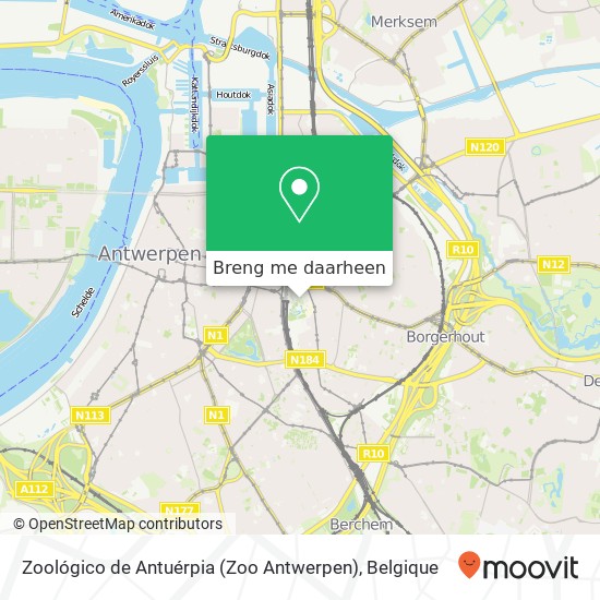 Zoológico de Antuérpia (Zoo Antwerpen) kaart