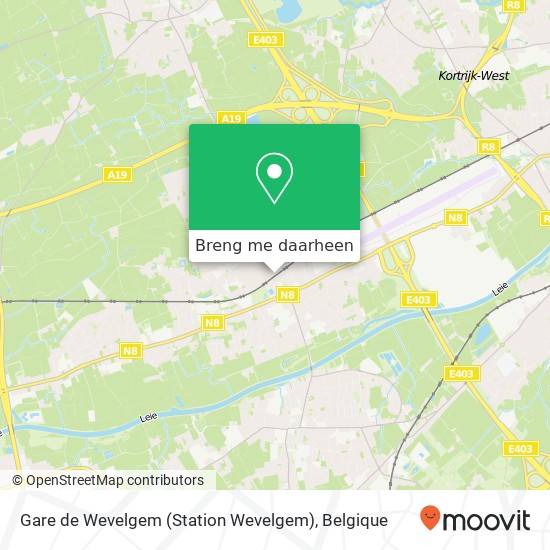 Gare de Wevelgem (Station Wevelgem) kaart