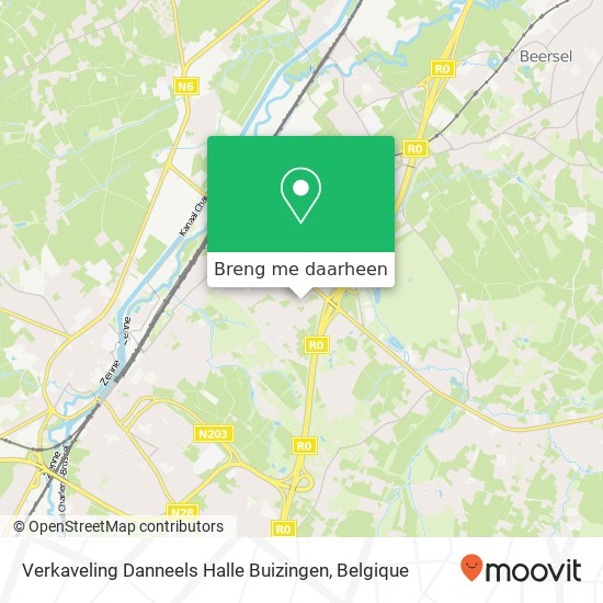 Verkaveling Danneels Halle Buizingen kaart