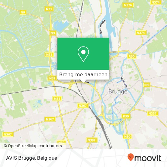 AVIS Brugge kaart