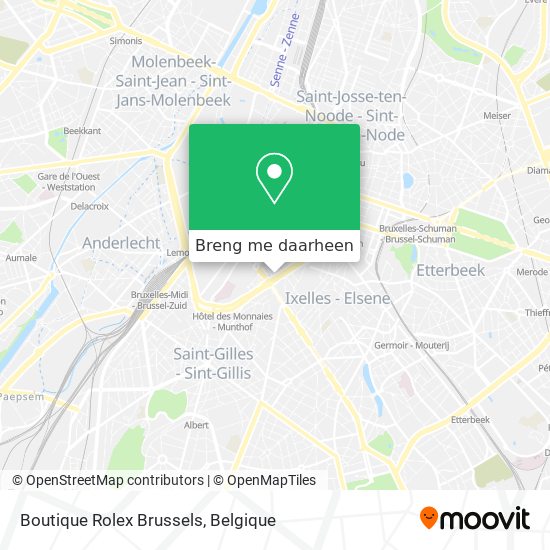Boutique Rolex Brussels kaart