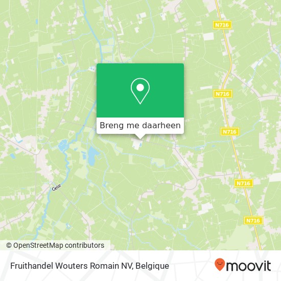 Fruithandel Wouters Romain NV kaart