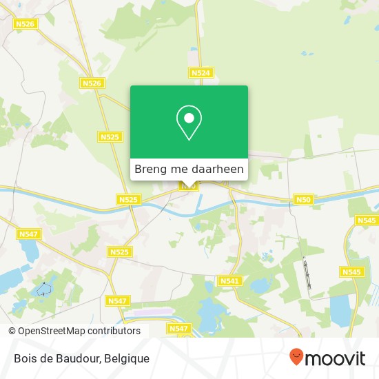 Bois de Baudour kaart