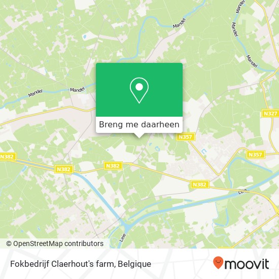 Fokbedrijf Claerhout's farm kaart