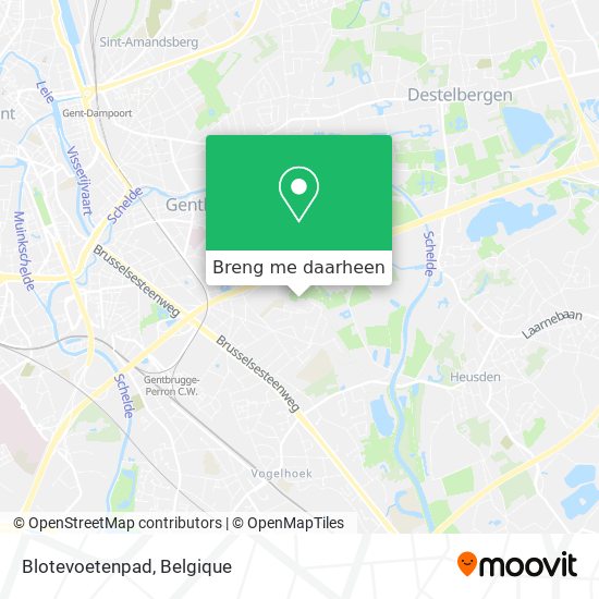 Blotevoetenpad kaart