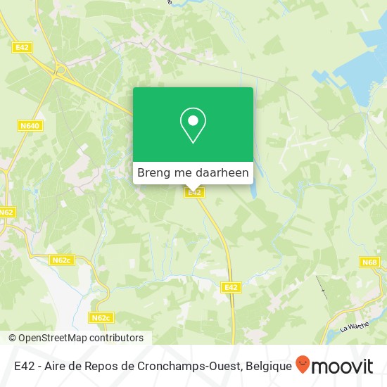 E42 - Aire de Repos de Cronchamps-Ouest kaart
