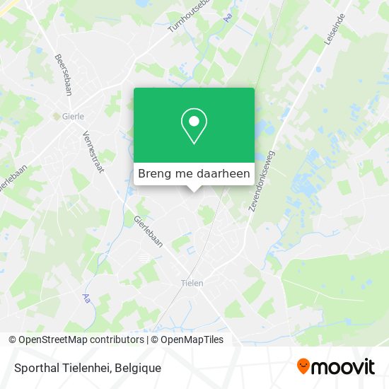 Sporthal Tielenhei kaart