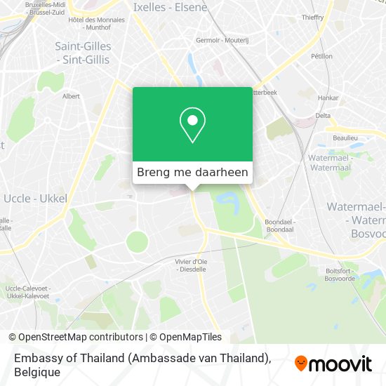 Embassy of Thailand (Ambassade van Thailand) kaart
