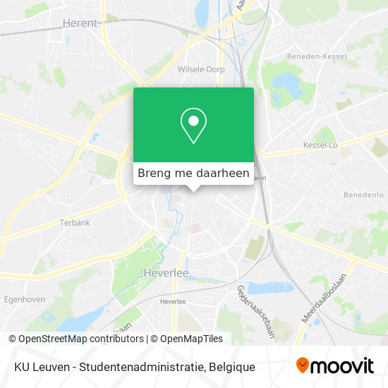 KU Leuven - Studentenadministratie kaart