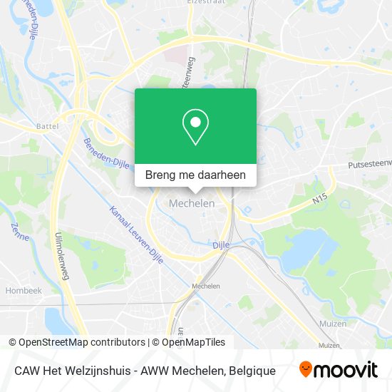 CAW Het Welzijnshuis - AWW Mechelen kaart