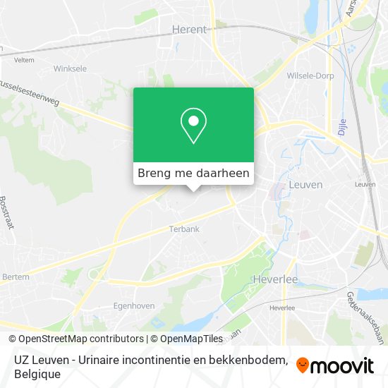 UZ Leuven - Urinaire incontinentie en bekkenbodem kaart