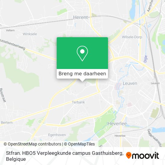 Stfran. HBO5 Verpleegkunde campus Gasthuisberg kaart