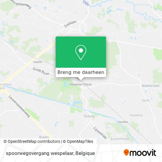 spoorwegovergang wespelaar kaart
