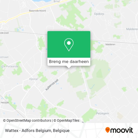 Wattex - Adfors Belgium kaart