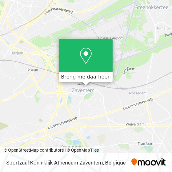 Sportzaal Koninklijk Atheneum Zaventem kaart