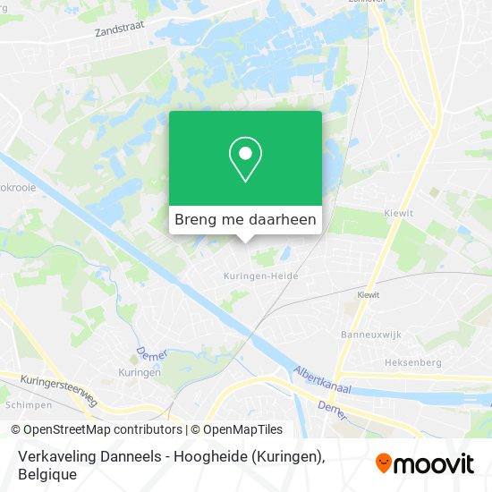 Verkaveling Danneels - Hoogheide (Kuringen) kaart
