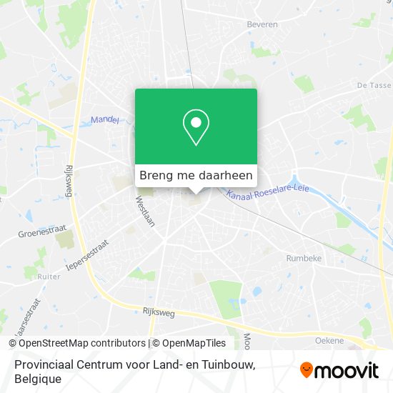 Provinciaal Centrum voor Land- en Tuinbouw kaart