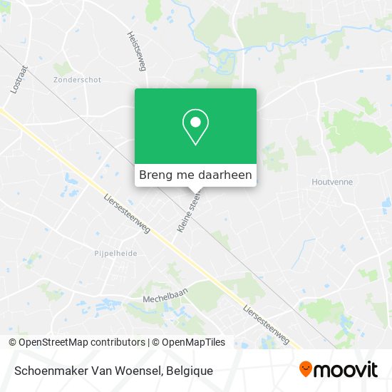 Schoenmaker Van Woensel kaart