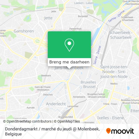 Donderdagmarkt  / marché du jeudi @ Molenbeek kaart