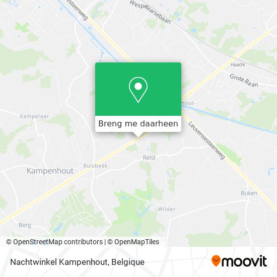 Nachtwinkel Kampenhout kaart