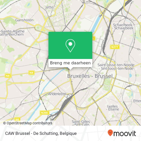 CAW Brussel - De Schutting kaart