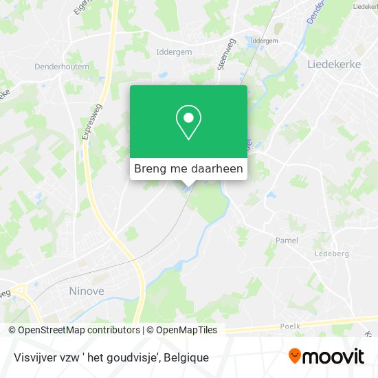 Visvijver vzw  ' het goudvisje' kaart