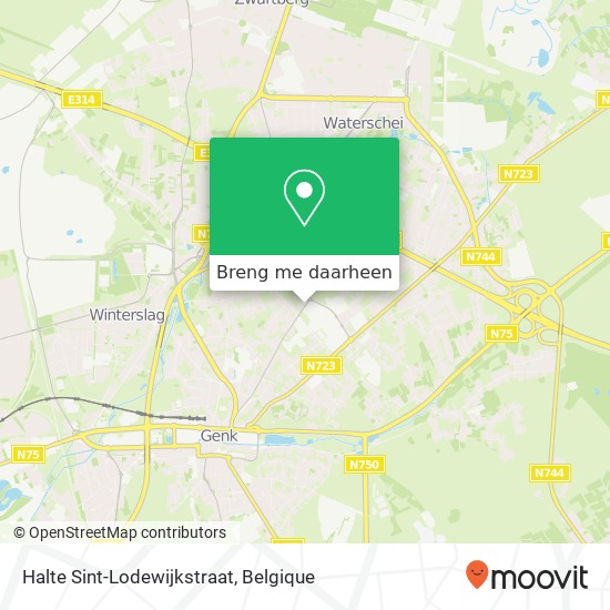 Halte Sint-Lodewijkstraat kaart