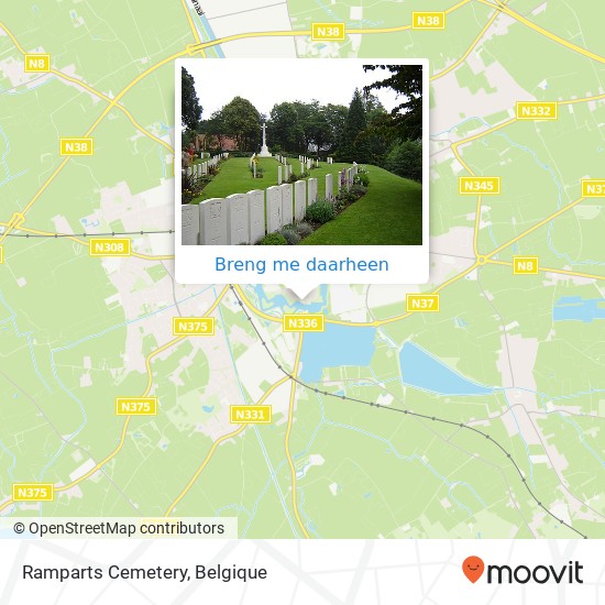 Ramparts Cemetery kaart