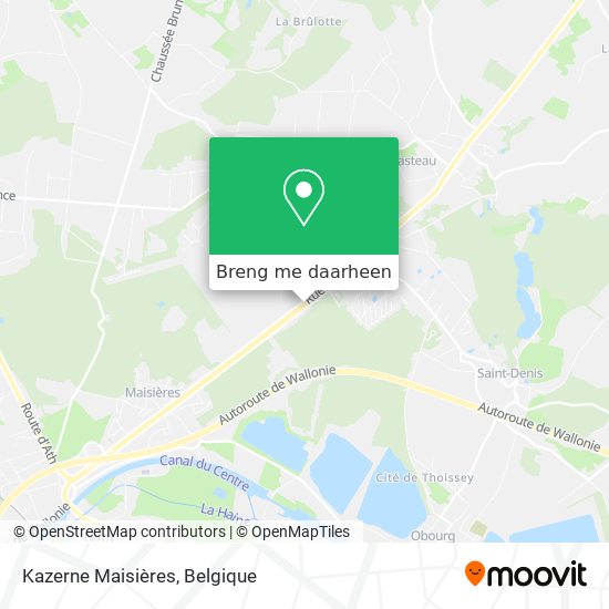 Kazerne Maisières kaart
