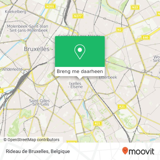 Rideau de Bruxelles kaart