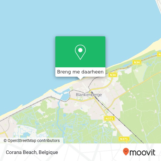 Corana Beach kaart