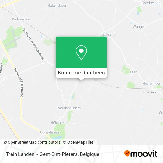 Trein Landen > Gent-Sint-Pieters kaart